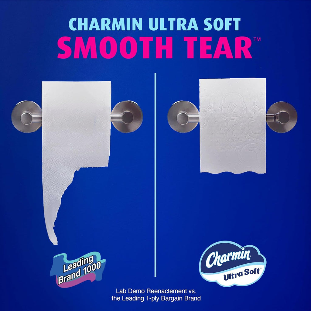 Charmin Ultra Soft Mega Toilet Paper, 2-ply, White, 208 Sheets/Roll, 12 Rolls/Pack