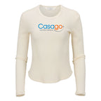 Women's Waffle Knit Baby Long Sleeve T-shirt