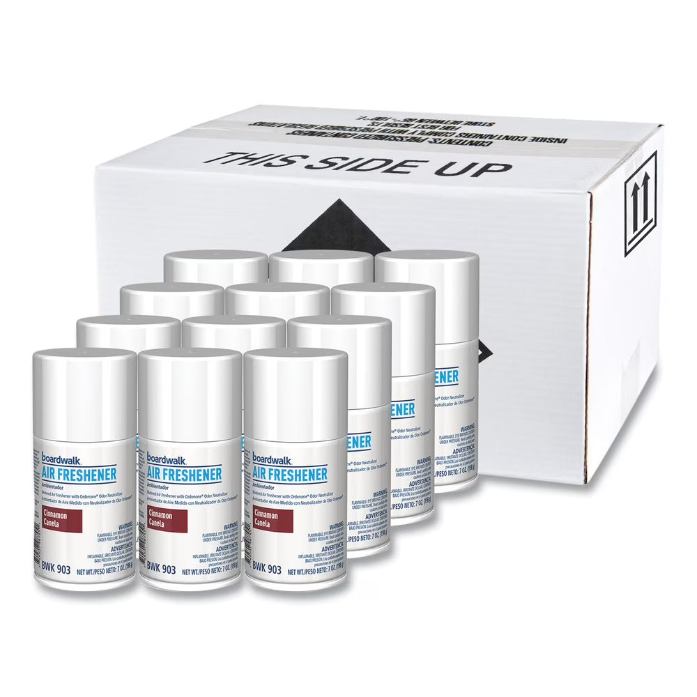 Boardwalk, Metered Air Freshener Refill, Cinnamon Sunset, 7oz Aerosol Spray, 12/Case