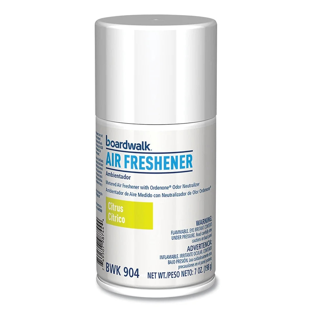 Boardwalk, Metered Air Freshener Refill, Citrus Sunrise, 7 Oz Aerosol Spray, 12/Case