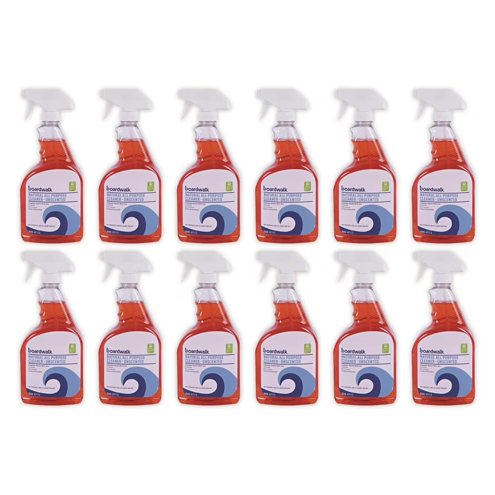 Boardwalk, Natural All Purpose Cleaner, Unscented, 32Oz Spray Bottle, 12/Case