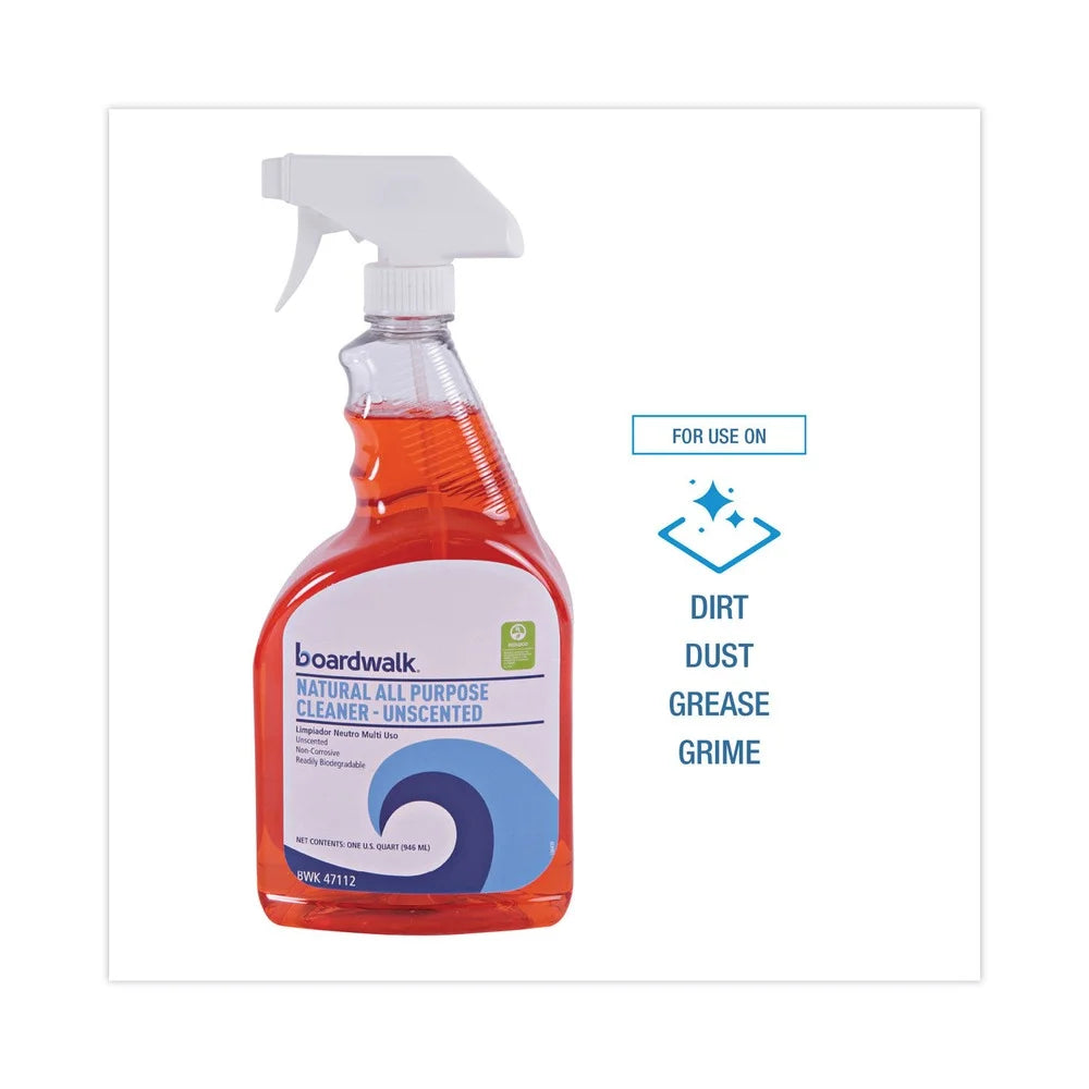 Boardwalk, Natural All Purpose Cleaner, Unscented, 32Oz Spray Bottle, 12/Case