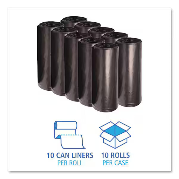 Boardwalk, Trash Bag, Low Density, 45 Gal, 10 Bags/Roll, 10 Rolls/Case