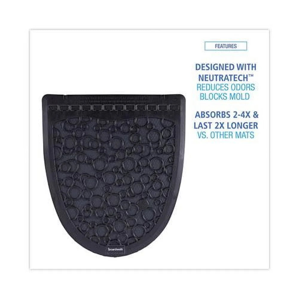 Boardwalk, Urinal Mat, Black, 6/Case