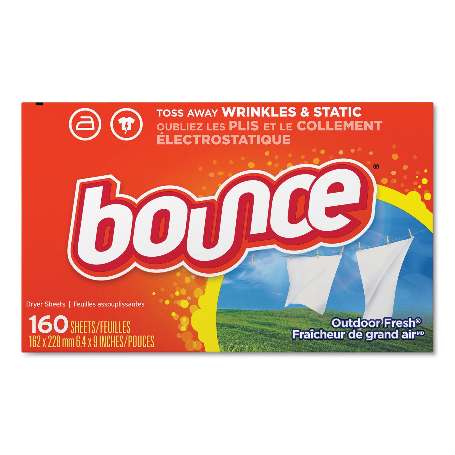 Bounce, Fabric Softener Sheets, 160 Sheets/Box, 6 Boxes/Case