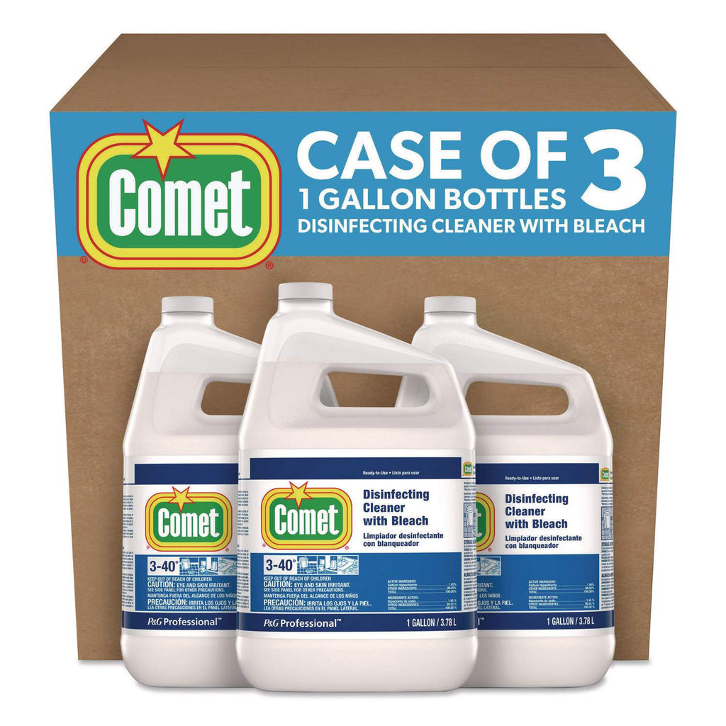Comet Disinfecting Cleaner With Bleach, 1 Gal, 3/Case