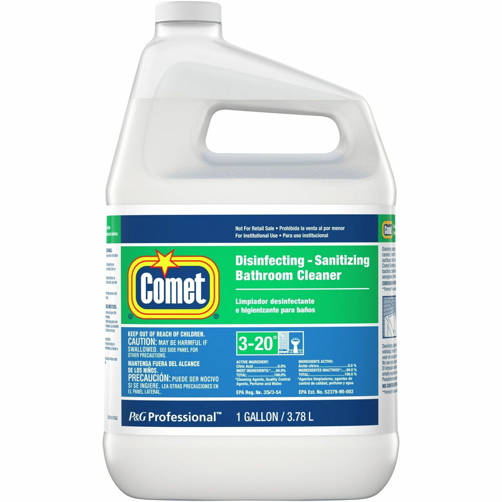 Comet Pro Liquid Bathroom Cleaner Disinfecting Sanitizing Concentrate Closed Loop, 1gal, 3/Case