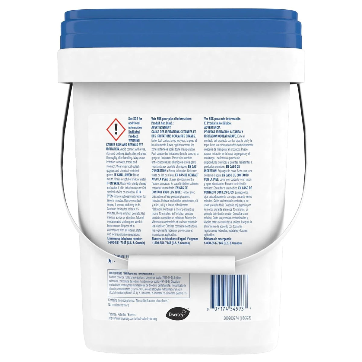 Diversey Whistle, Multi-Purpose Powder Detergent, Citrus, 19 Lb Pail