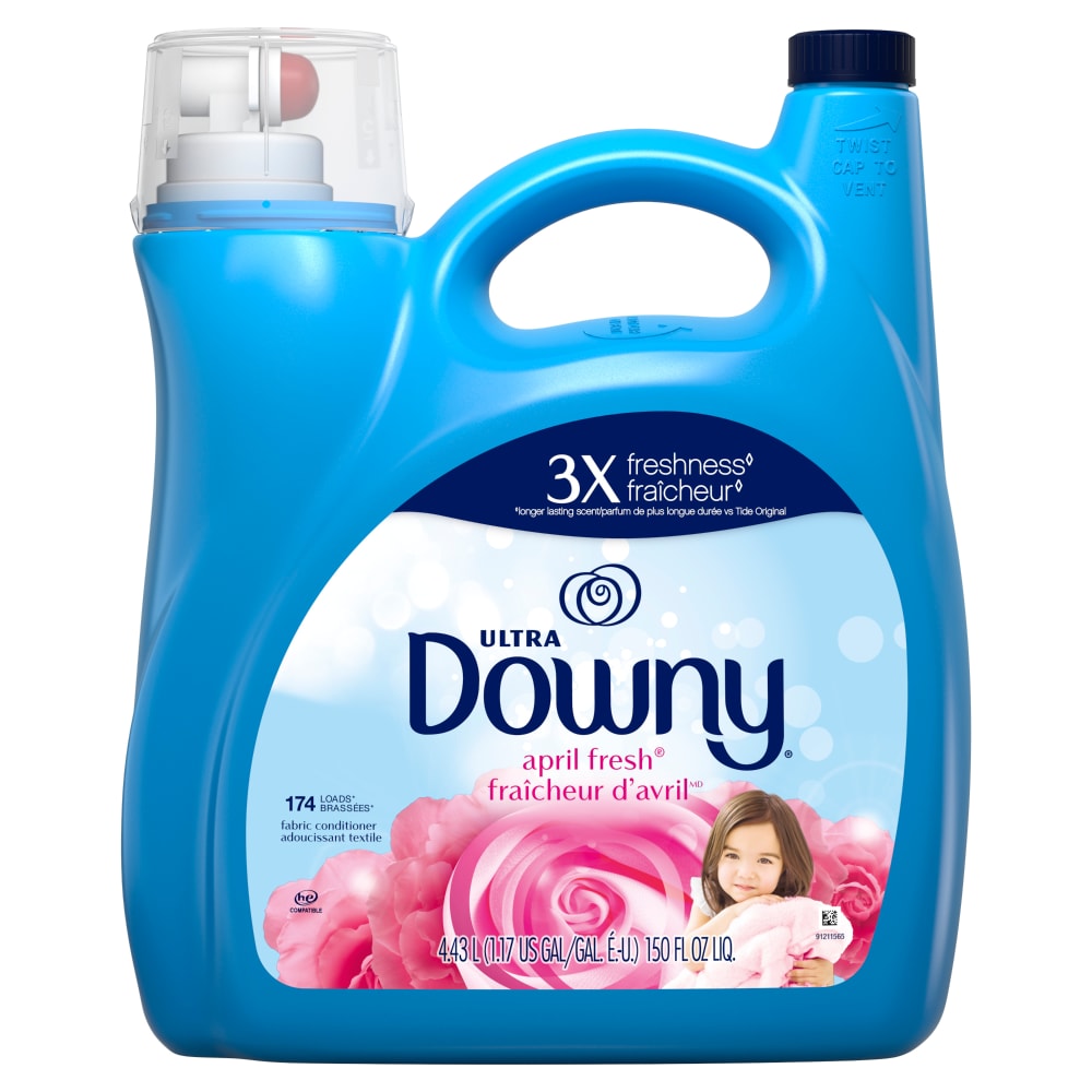 Downy, Liquid Fabric Softener, April Fresh, 140 Oz Bottle, 4/Case