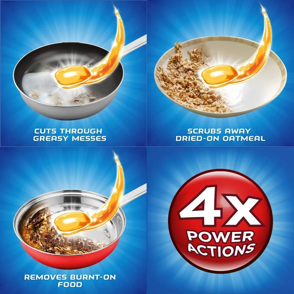 Finish Powerball, Dishwasher Detergent Gelpacs, Orange Scent, 32/Box