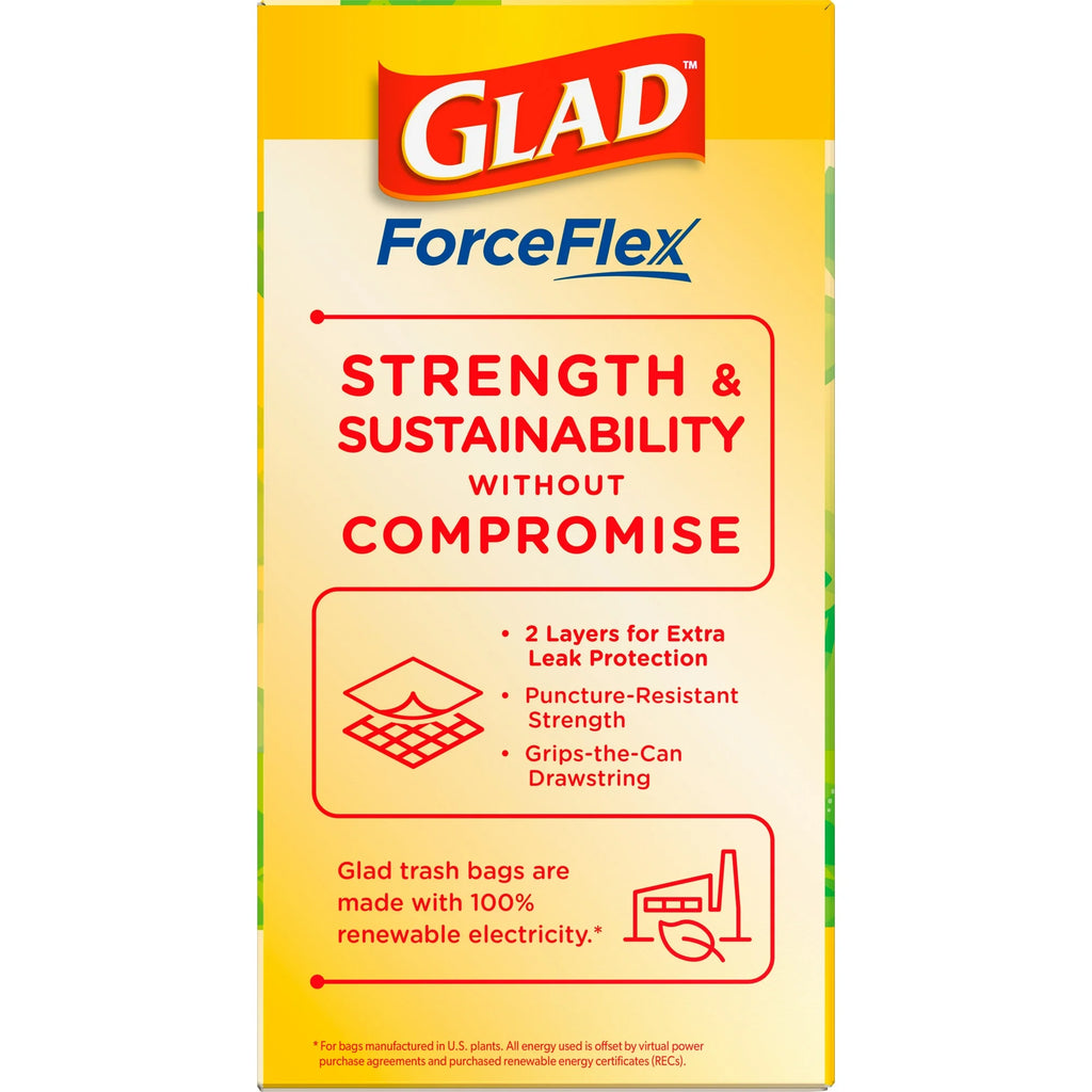 Glad, Trash Bag, OdorShield Tall Kitchen Drawstring, 13 Gallon, 240/Case