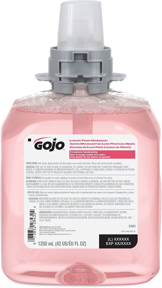 Gojo, Hand Soap Dispenser, Refill, Cranberry, 1,250 mL, 4/Case