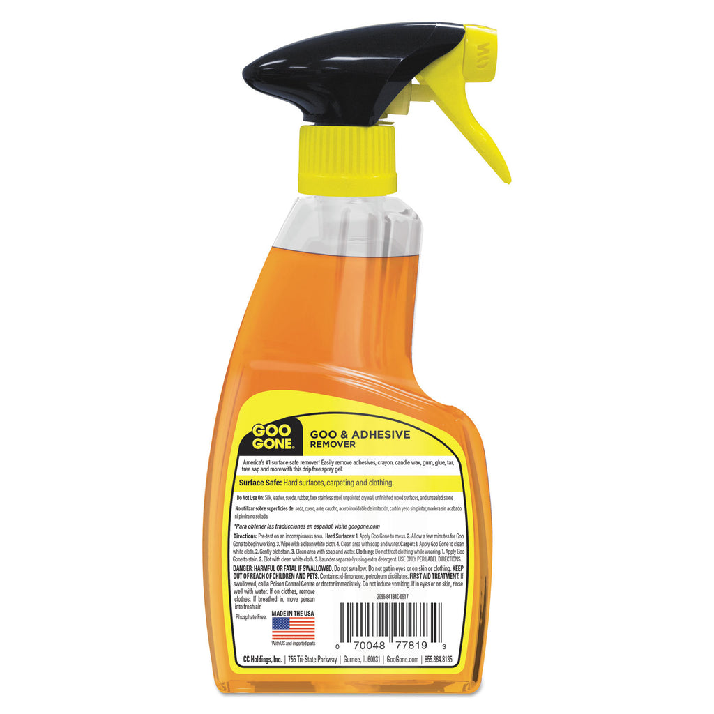Goo Gone Spray Gel Cleaner, 12 oz Spray Bottle
