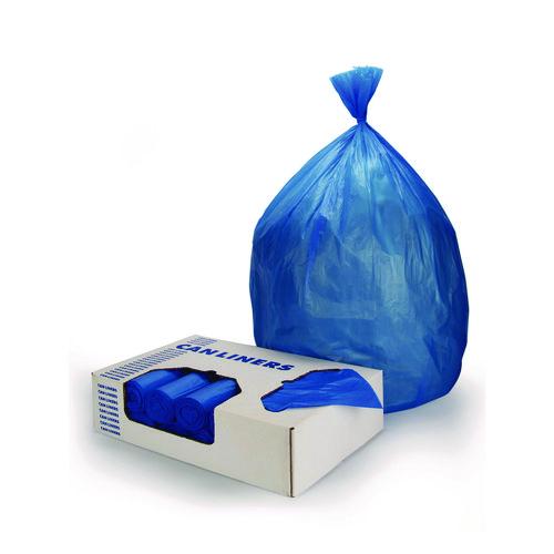 Heritage, Trash Bag for Recyclable Waste, 45 Gal, Blue, 100/Case