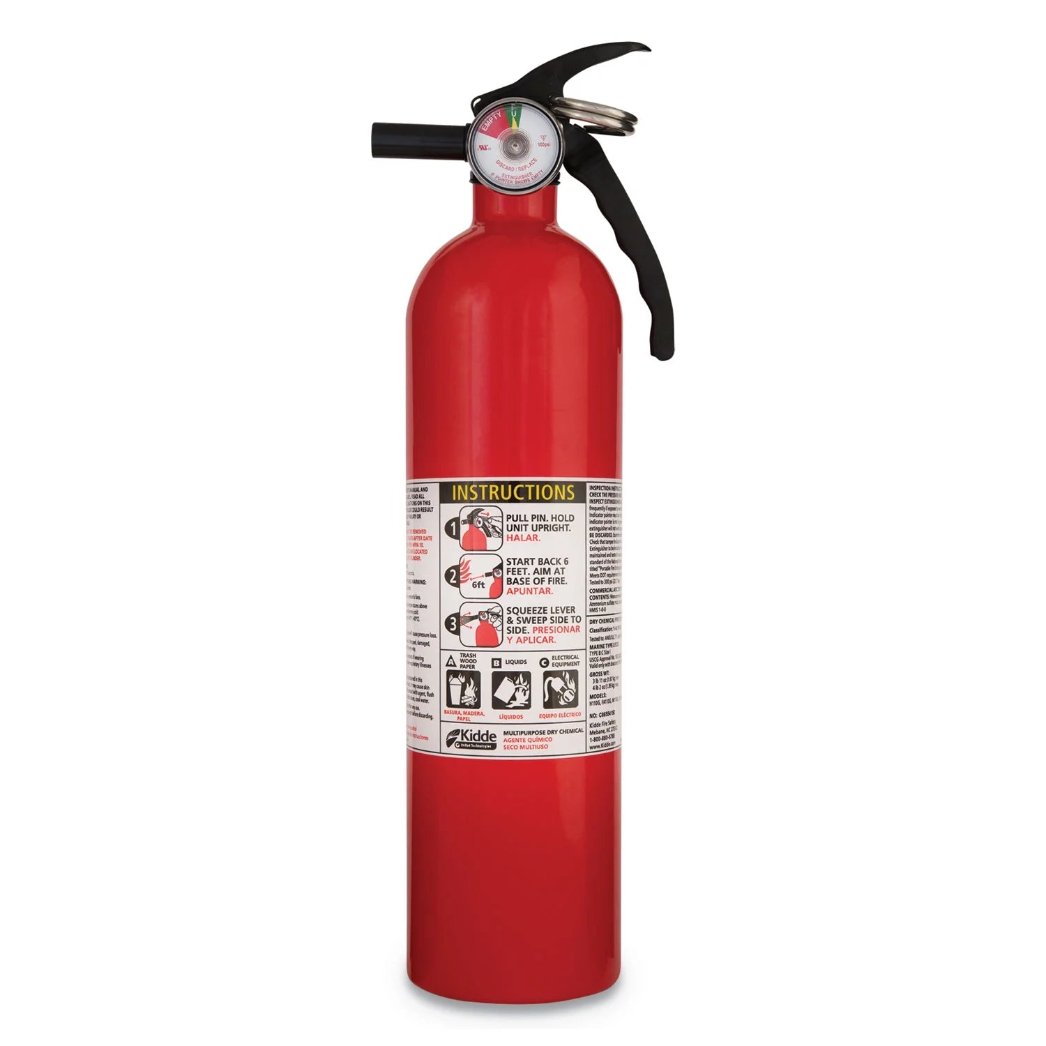 Kidde, Home Fire Extinguisher, 1-A, 10-B, 2.5 Lb