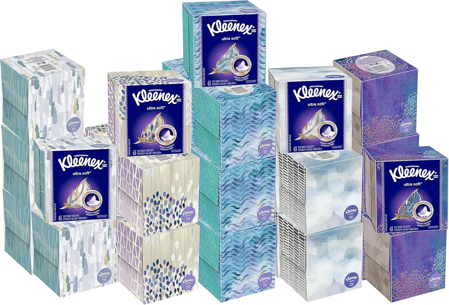Kleenex, Facial Tissue Ultra Soft, 65 Sheets/Box, 27 Boxs/Case