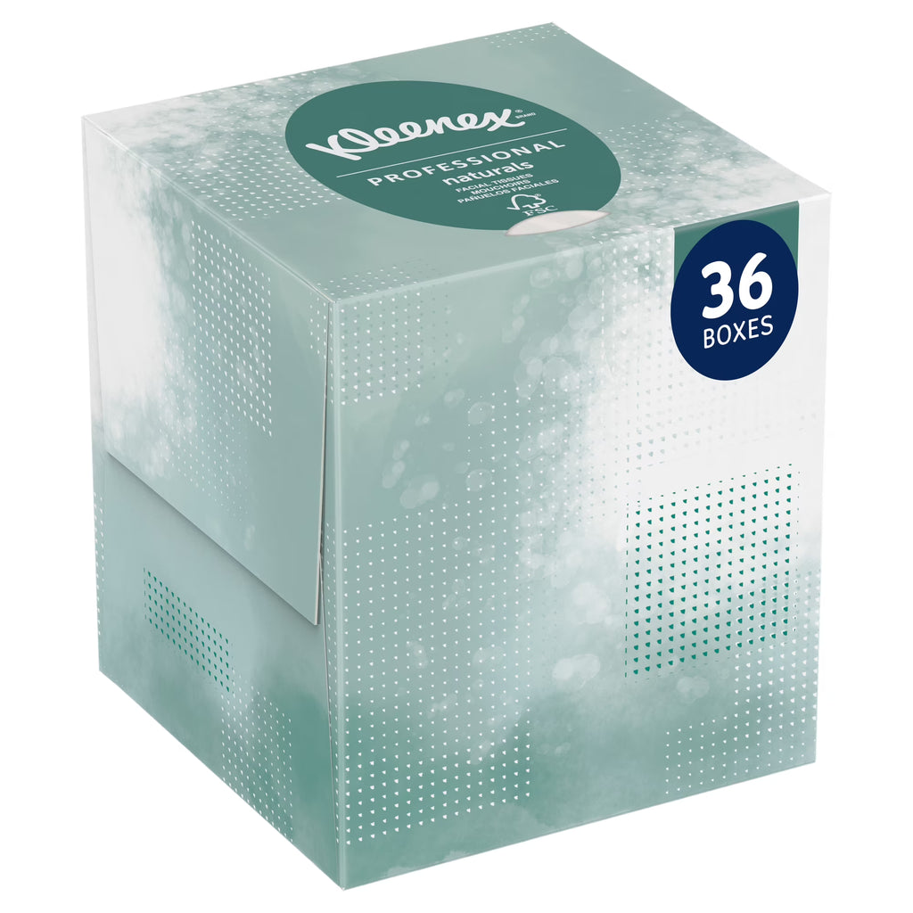 Kleenex, Facial Tissue, Cube Box, 36 Boxes/Case