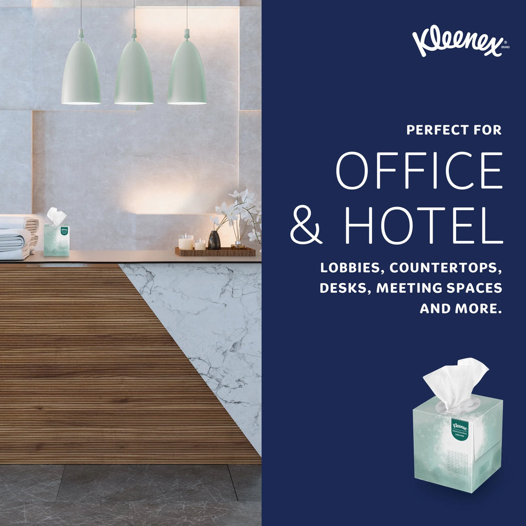 Kleenex, Facial Tissue, Cube Box, 36 Boxes/Case