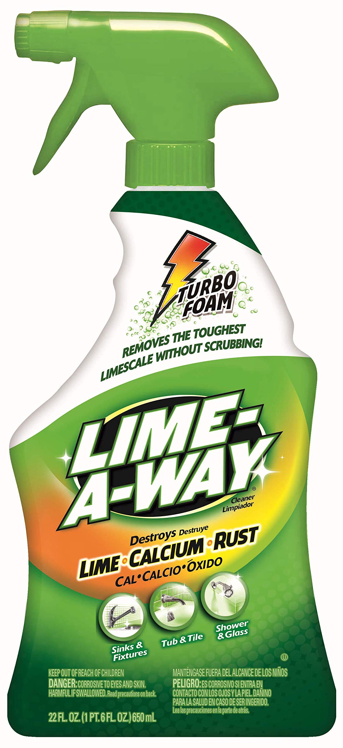 Lime-A-Way Hard Water Stain Remover, 22 oz Spray Bottle, 6/Case