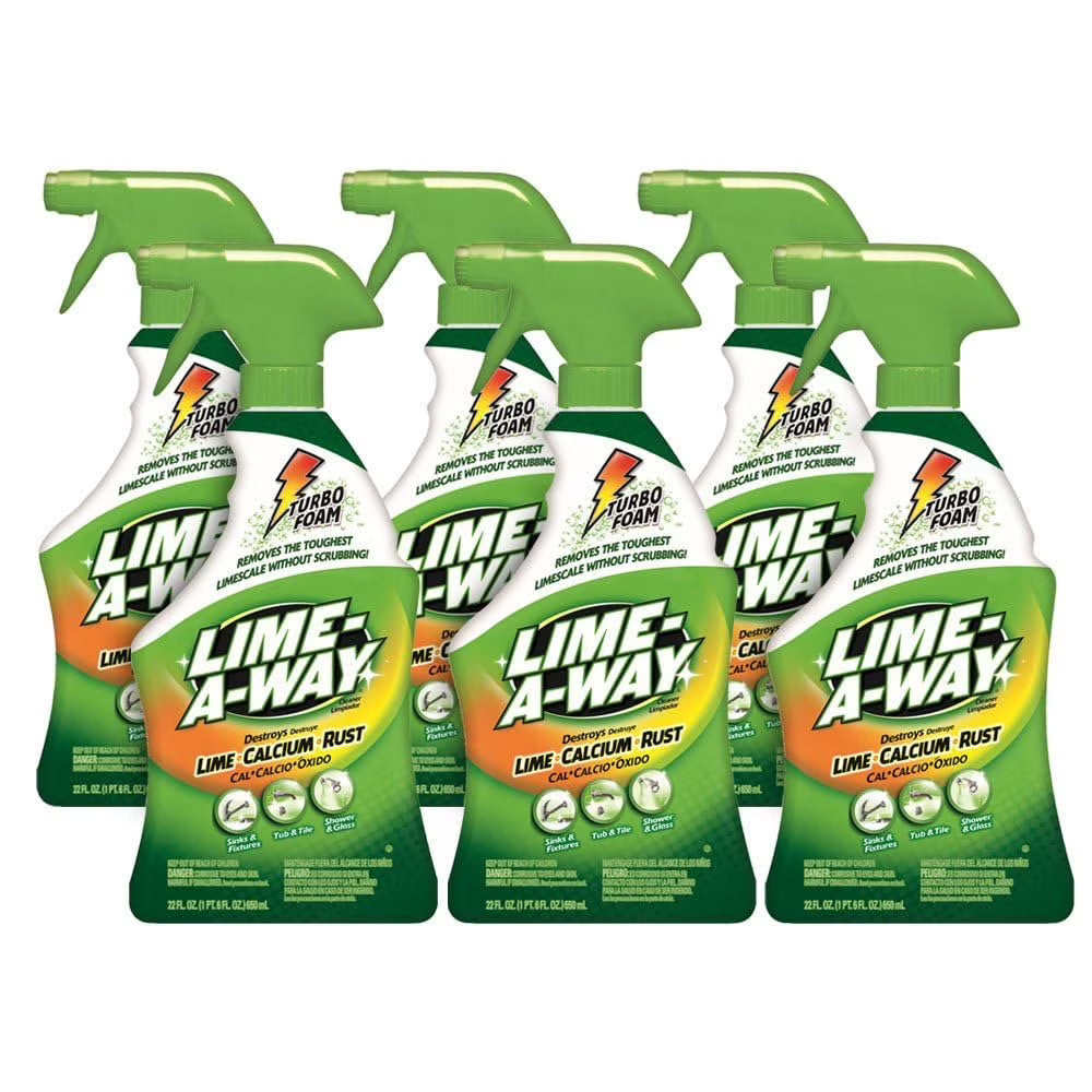Lime-A-Way Hard Water Stain Remover, 22 oz Spray Bottle, 6/Case