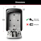 Master Lock, Wall Mount, Locking Combination 5 Key Steel Box