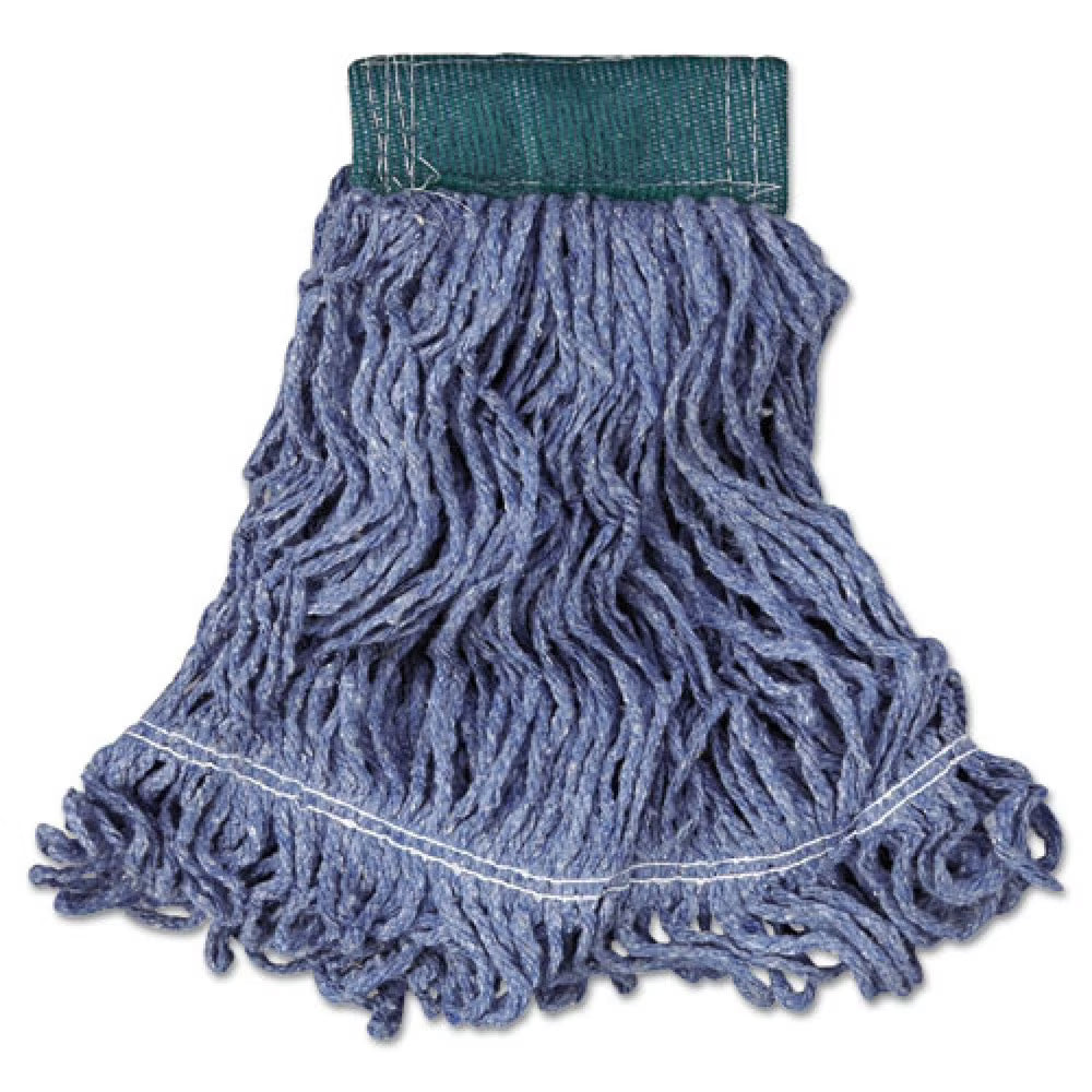 Mop Head, Super Stitch, Cotton/Synthetic, Blue, 6/Case