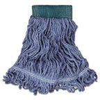 Mop Head, Super Stitch, Cotton/Synthetic, Blue, 6/Case
