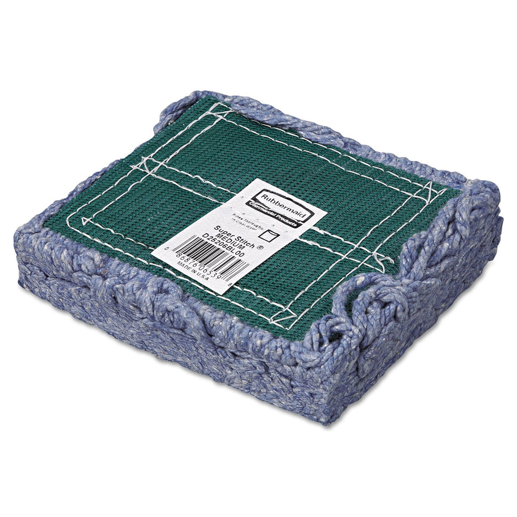 Mop Head, Super Stitch, Cotton/Synthetic, Blue, 6/Case
