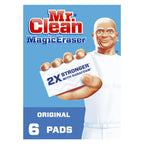 Mr. Clean Magic Eraser Original Scrubber, White, 6 Pads/Pack, 6 Packs/Case