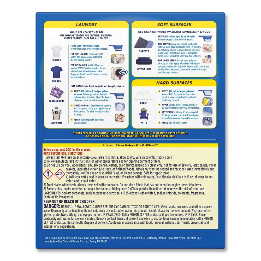 Oxiclean, Stain Remover, 4/Case