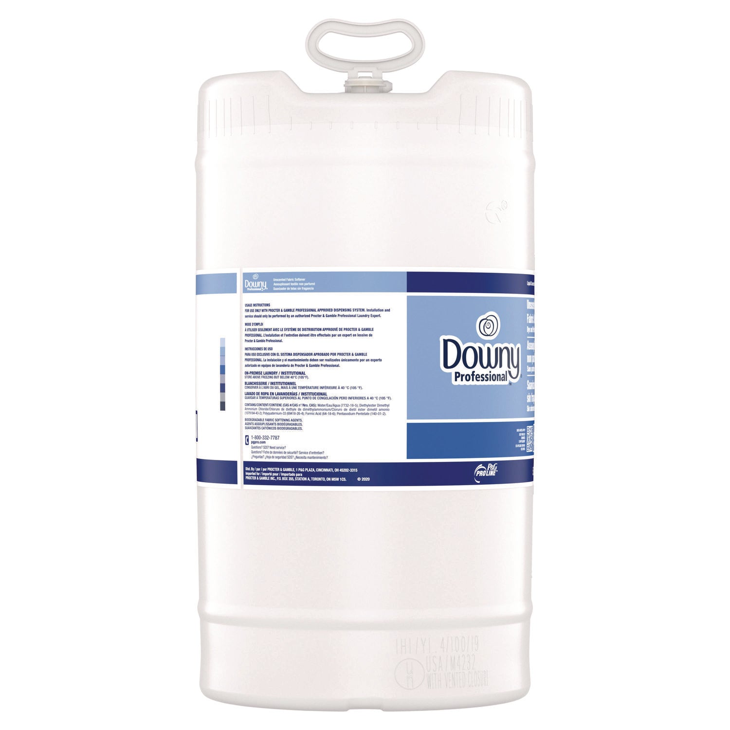P&G Pro Line Downy Professional, Unscented Fabric Softener, 15 Gal Barrel