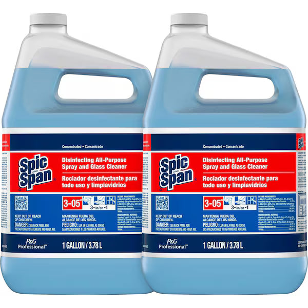 P&G, Spic & Span Pro Disinfecting All Purpose & Glass Cleaner Concentrate Closed Loop, 1 gal, 2/Case
