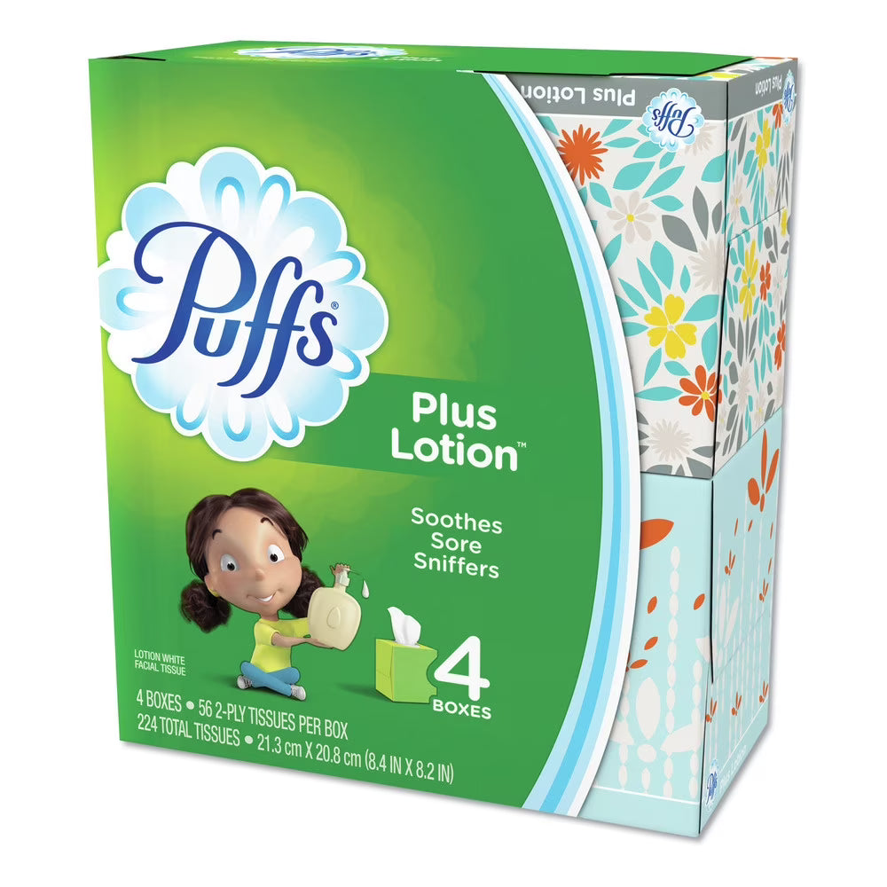 Puffs, Facial Tissue Plus Lotion, 24 Box/Case