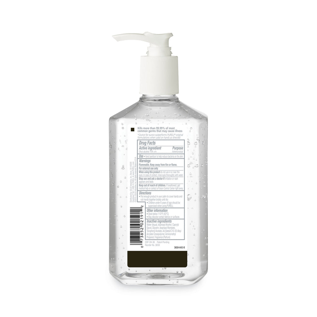 Purell Hand Sanitizer, 12 oz Pump Bottle, Clean Scent, 12/Case