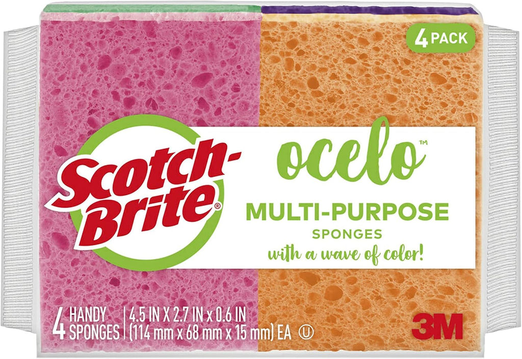 Scotch-Brite, Vibrant Color Sponges, 4/Pack