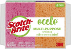 Scotch-Brite, Vibrant Color Sponges, 4/Pack