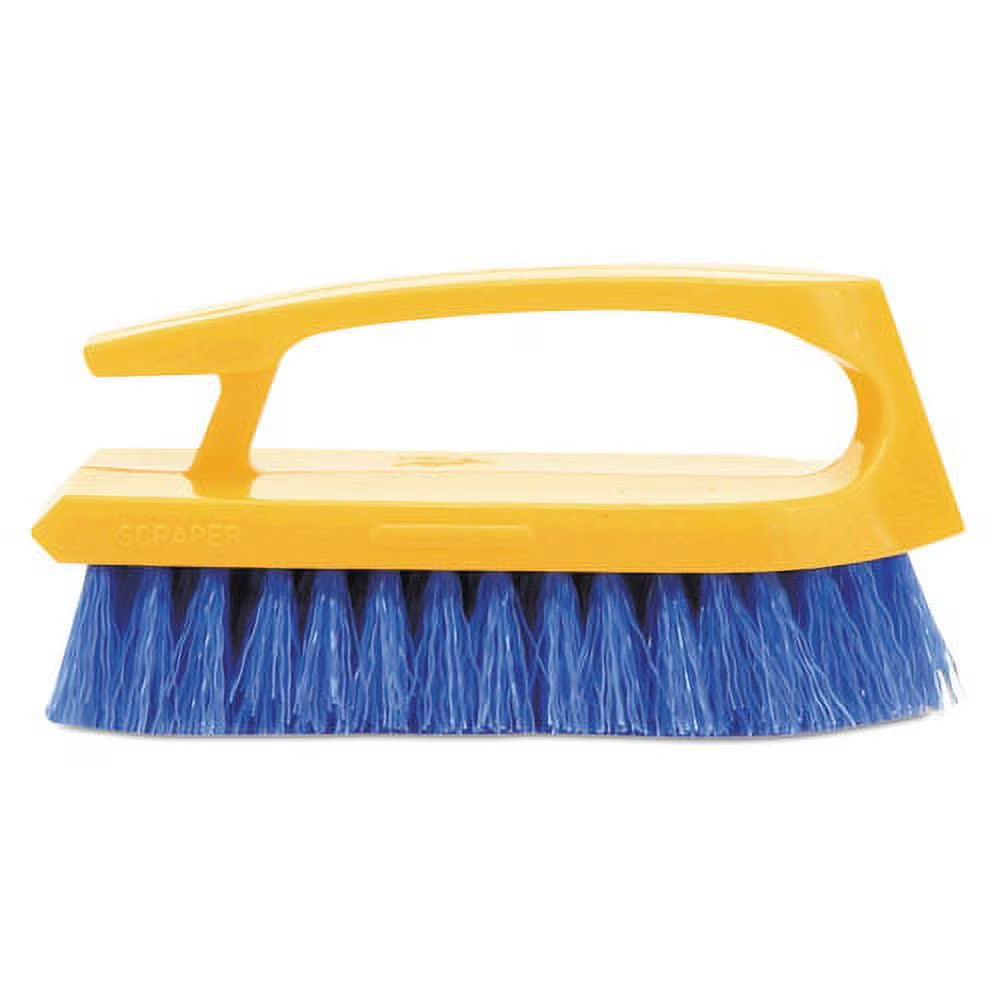 Scrub Brush, Blue Bristles, Yellow Handle