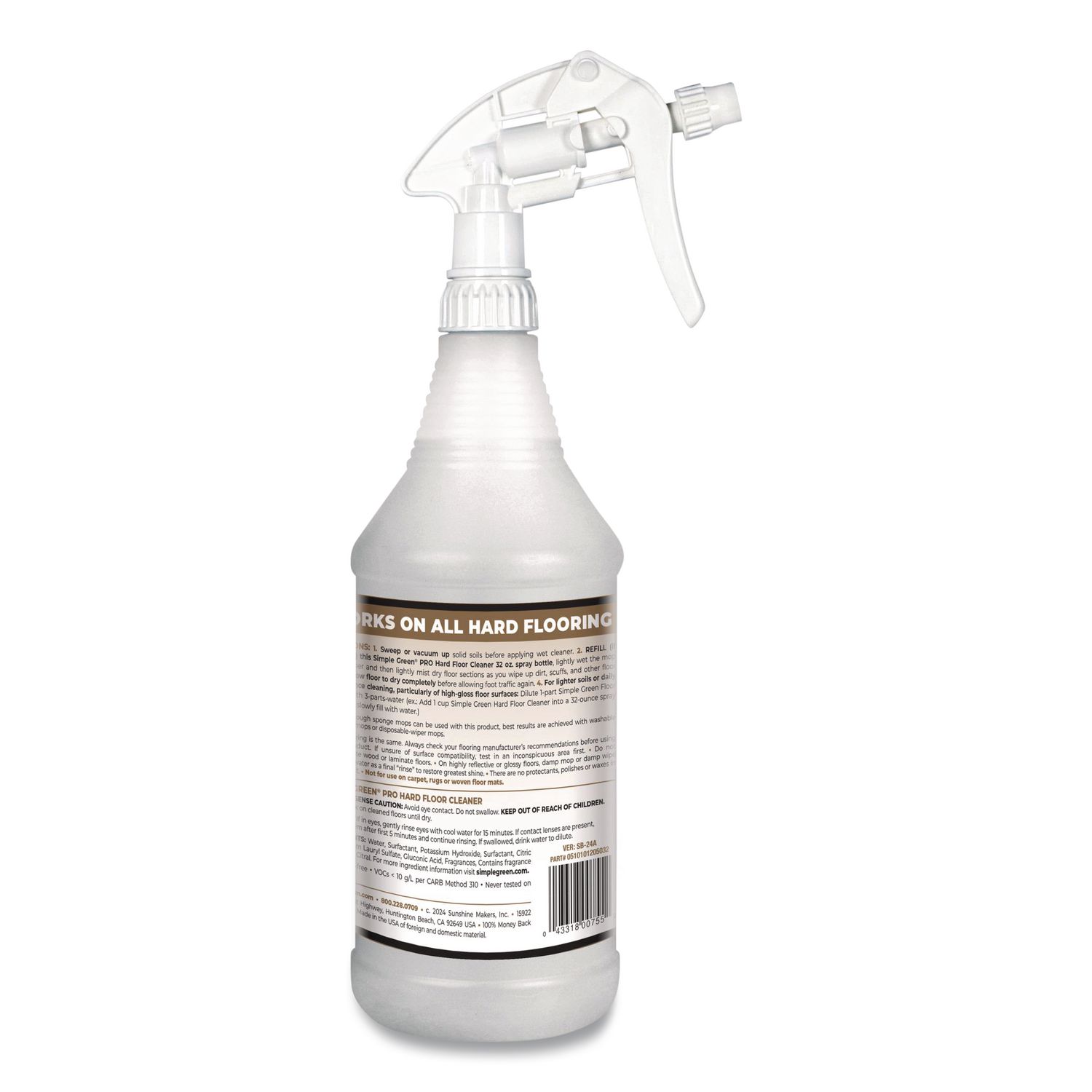 Simple Green, Floor Cleaner, Lemon Scent, 32 oz, 12/Case