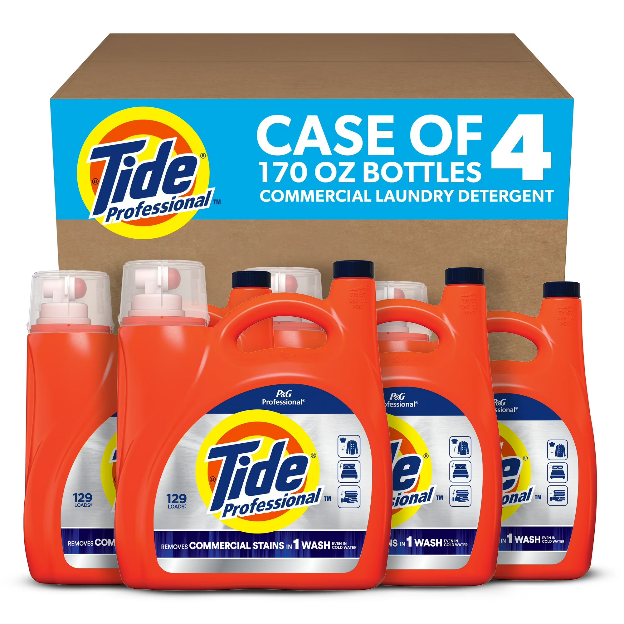 Tide Professional, He Liquid Laundry Detergent,170 oz, 4/Case