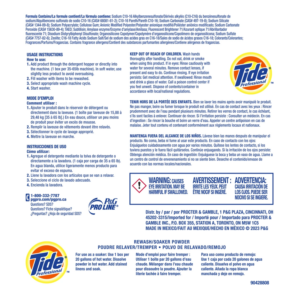 Tide Professional, Stain Removal Treatment Powder, 14 Boxes/Case