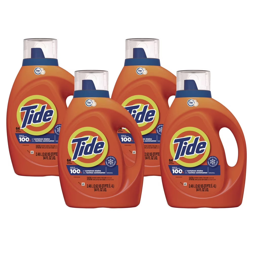 Tide, He Laundry Detergent, Original Scent, 84 Oz, 4/Case