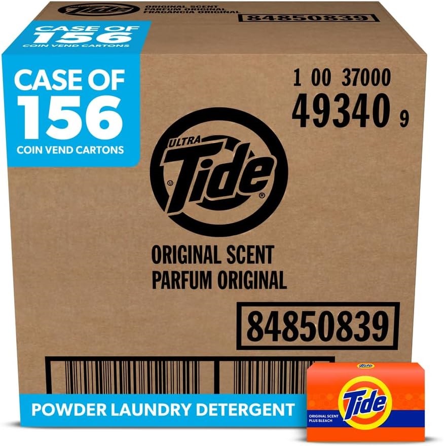 Tide, Vending Powder Laundry Detergent, 1.5 Oz, 156/Case