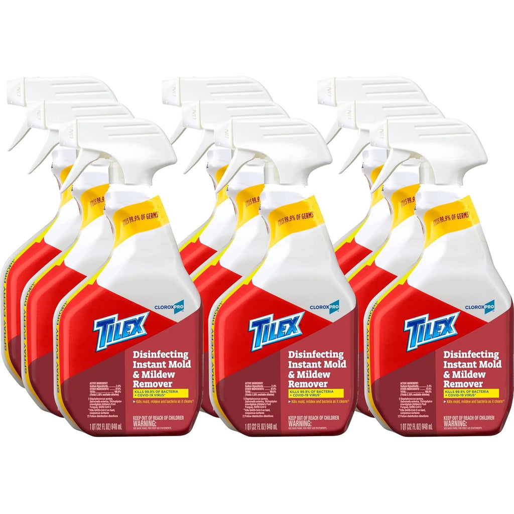 CloroxPro Tilex Disinfecting Instant Mold and Mildew Remover Spray, 32 fl. oz, 9/Case