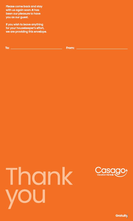Housekeeper Tip Envelope