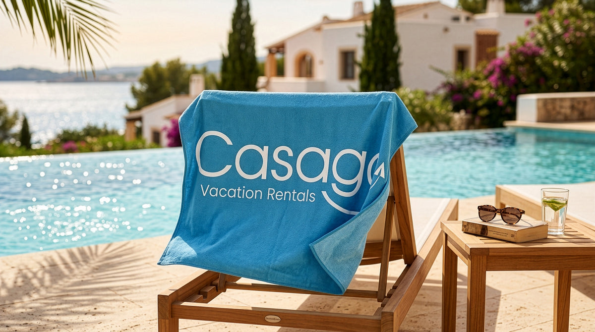 Casago 30" x 60" Velour Pool Towel | Plush 100% Cotton, 10.5 lb, 24 units per case