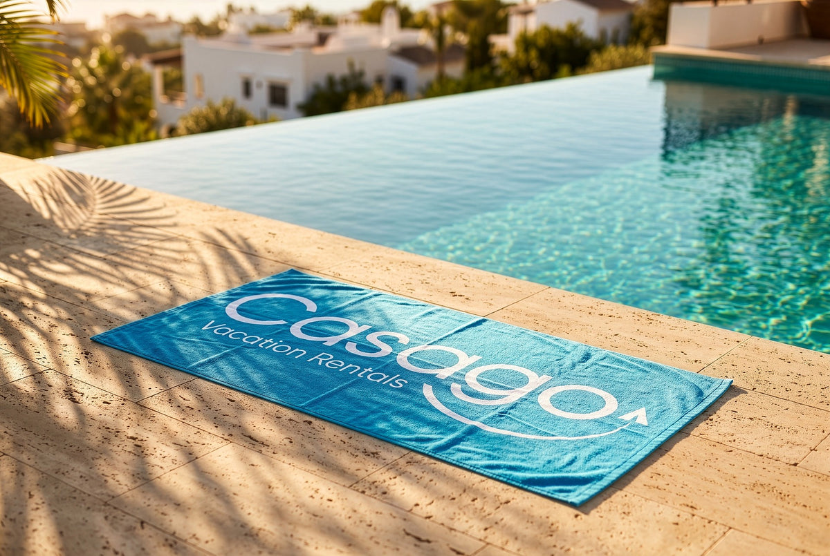 Casago 30" x 60" Velour Pool Towel | Plush 100% Cotton, 10.5 lb, 24 units per case