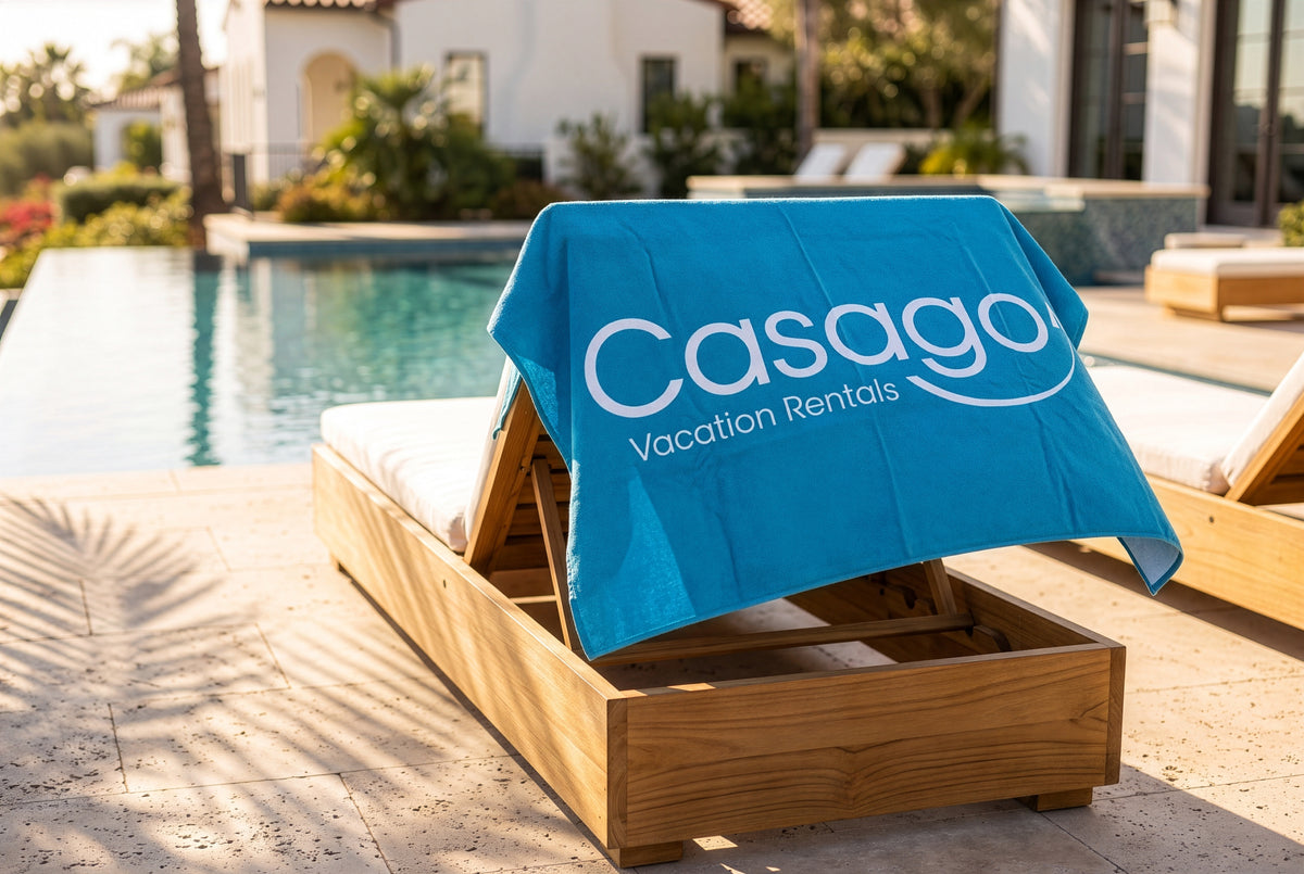 Casago 30" x 60" Velour Pool Towel | Plush 100% Cotton, 10.5 lb, 24 units per case