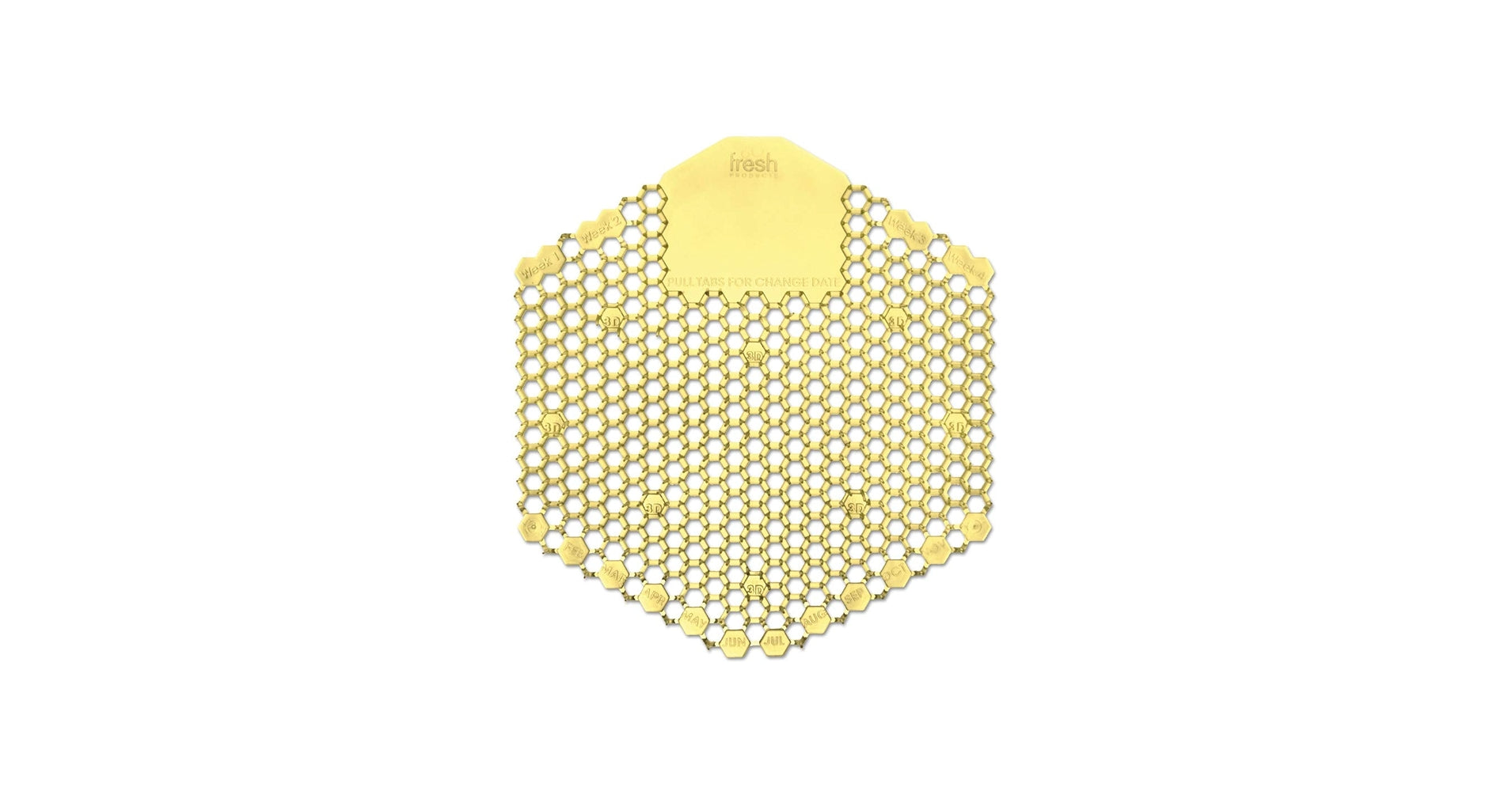 Urinal Deodorizer Screen, Citrus, Yellow, 10/Box