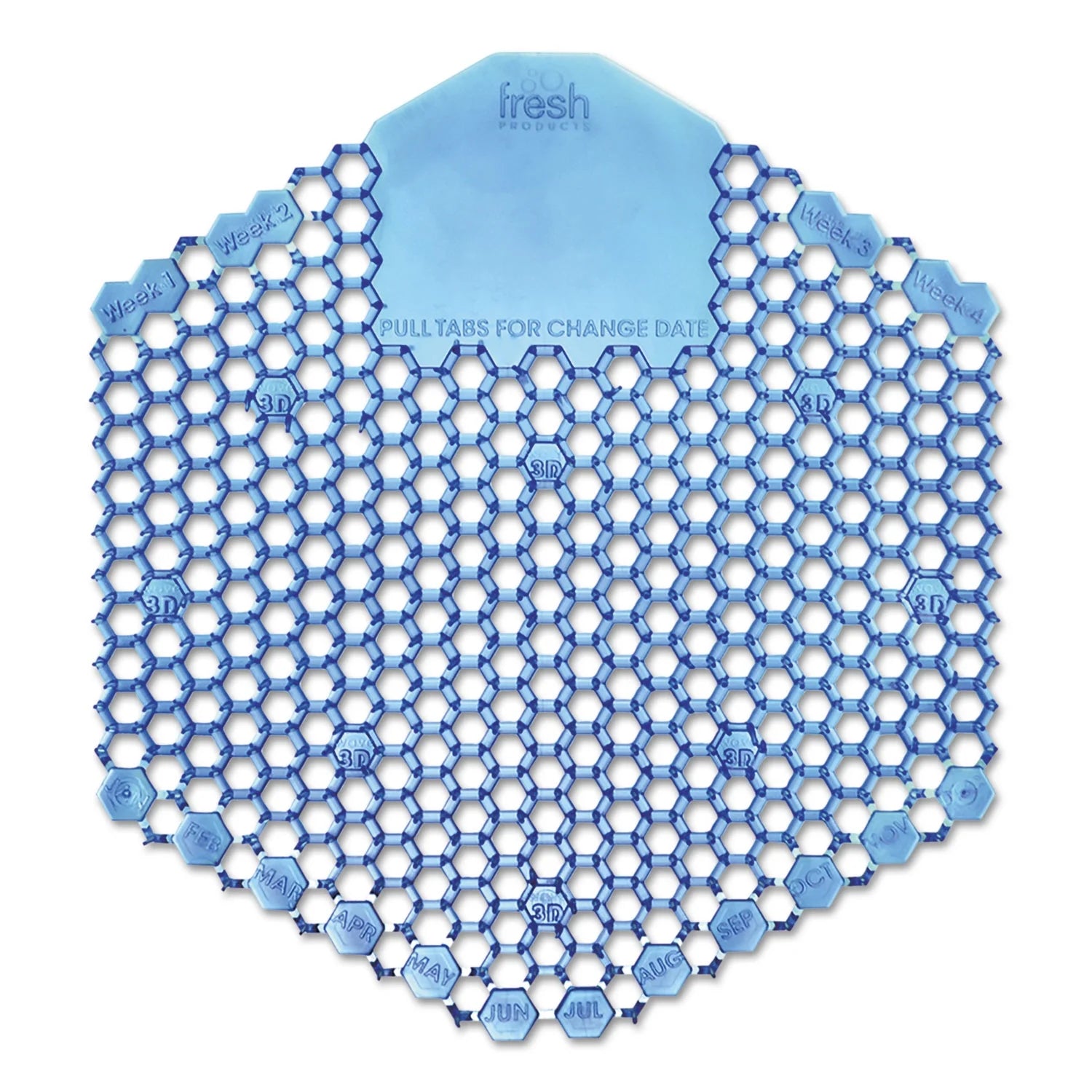 Urinal Deodorizer Screen, Cotton Blossom, Blue, 10/Box