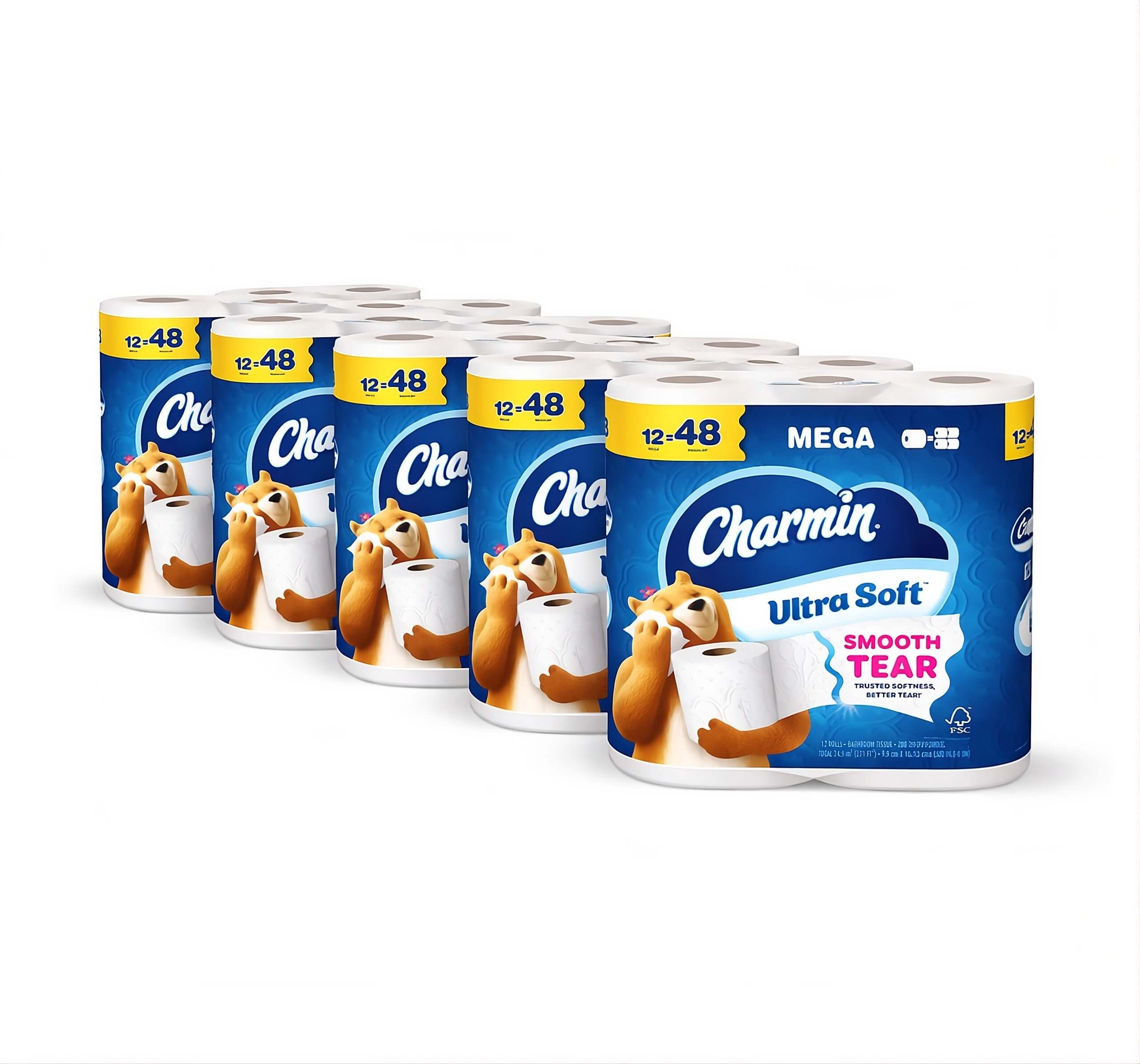 Ultra Soft Toilet Paper 12 Rolls/Pack, 5 Packs/Case